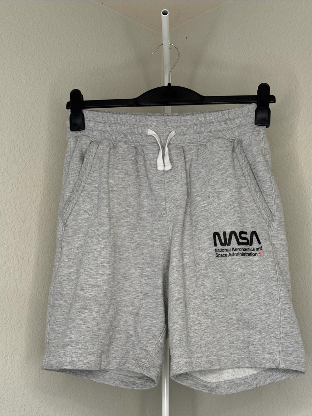 H&M Light Gray Heather Elastic Waist Sweatshorts
